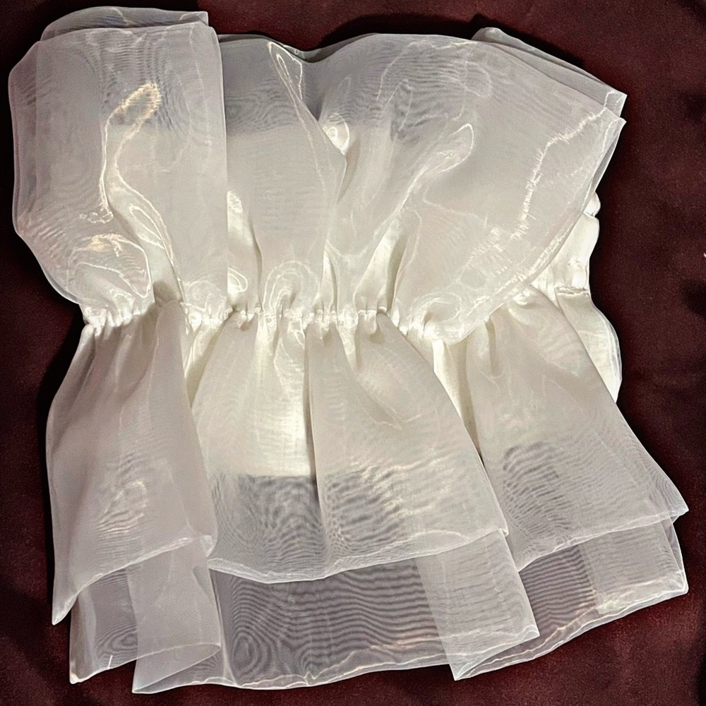 ZARA White Bandeau Top